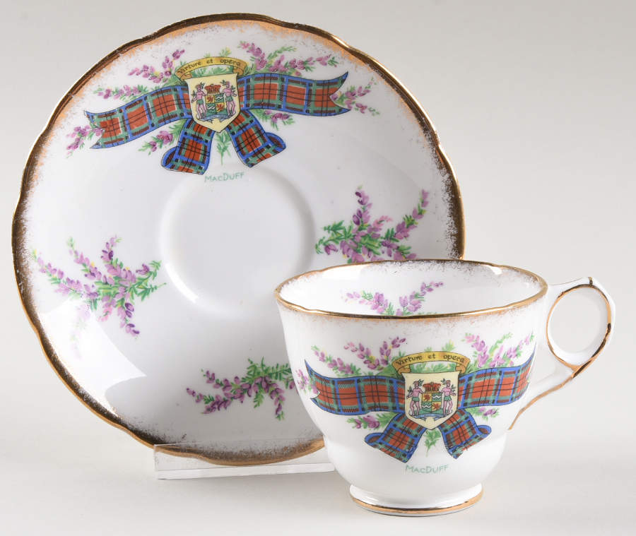 Tartan Series Footed Cup & Saucer Set by Royal Stafford-1