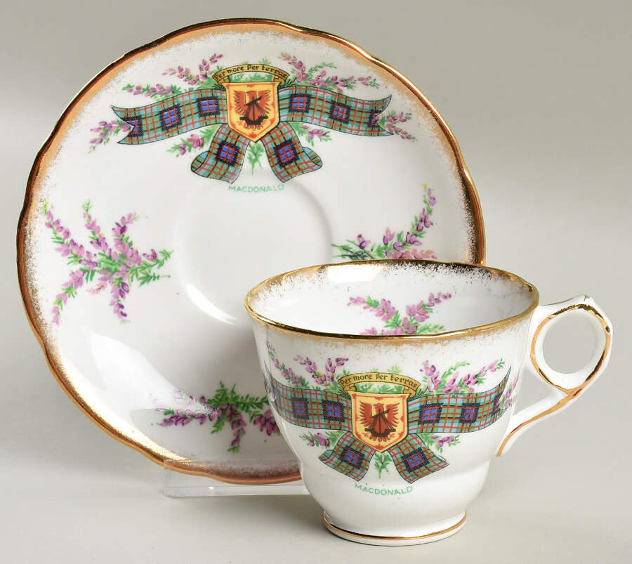 Tartan Series Footed Cup & Saucer Set by Royal Stafford-1