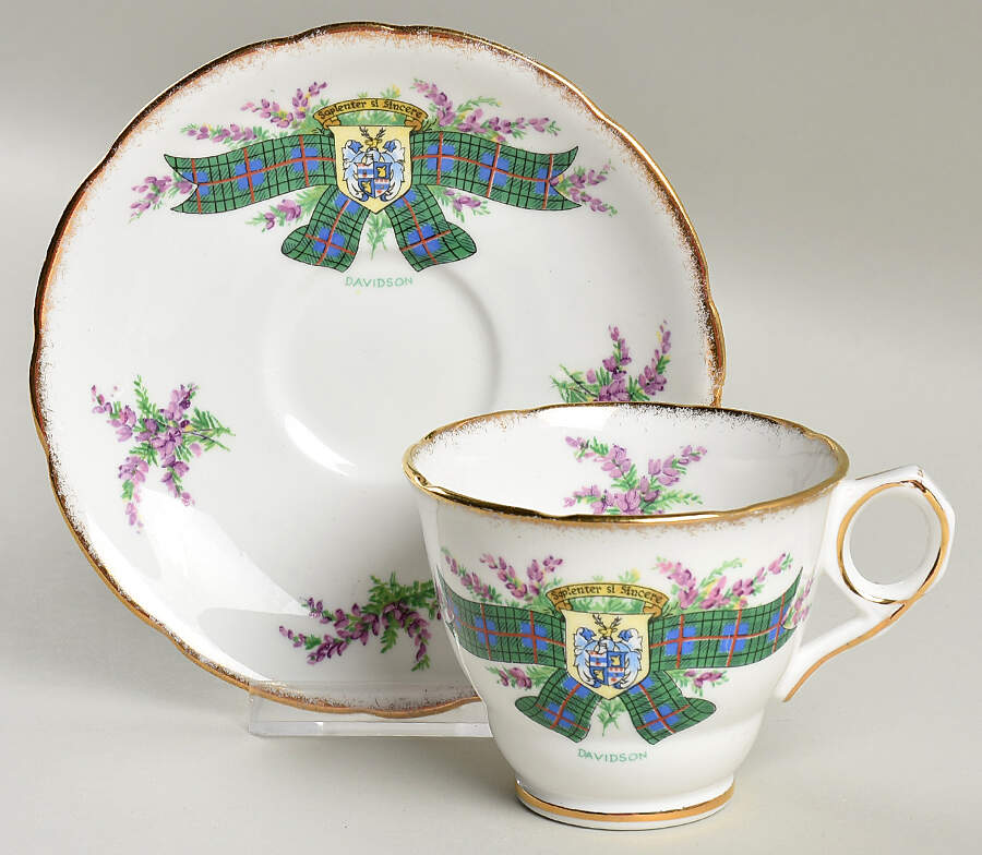 Tartan Series Footed Cup & Saucer Set by Royal Stafford-1