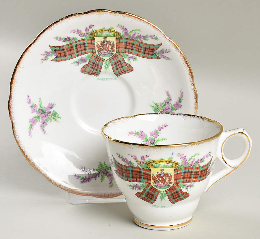 Tartan Series Footed Cup & Saucer Set by Royal Stafford-1