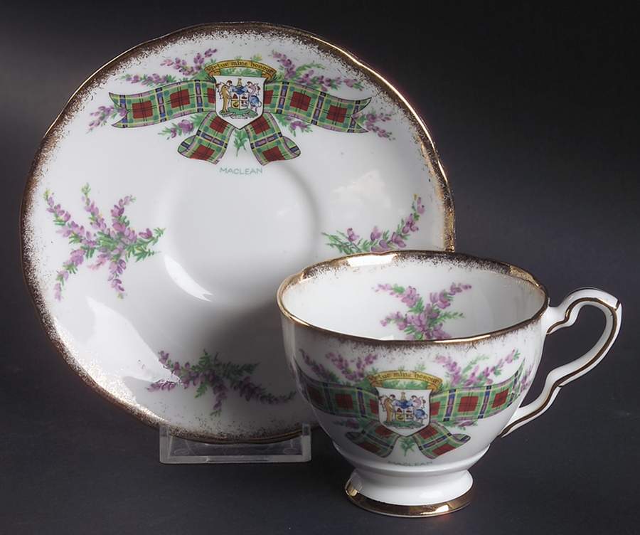 Tartan Series Footed Cup & Saucer Set by Royal Stafford-1