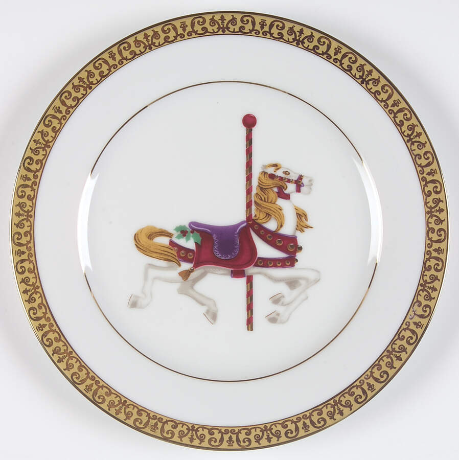 Gold Buffet (Carousel) Salad Plate by Royal Gallery-1