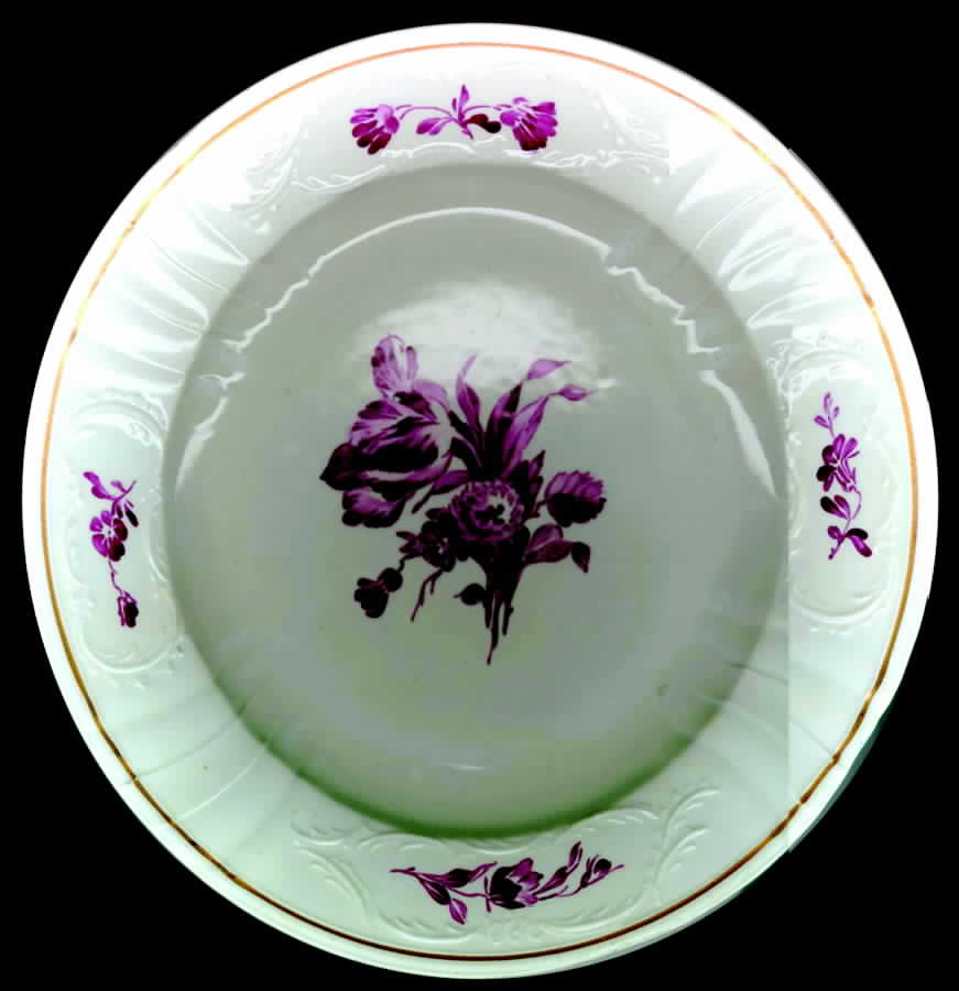 Juliane Marie Purple Dinner Plate by Royal Copenhagen-1