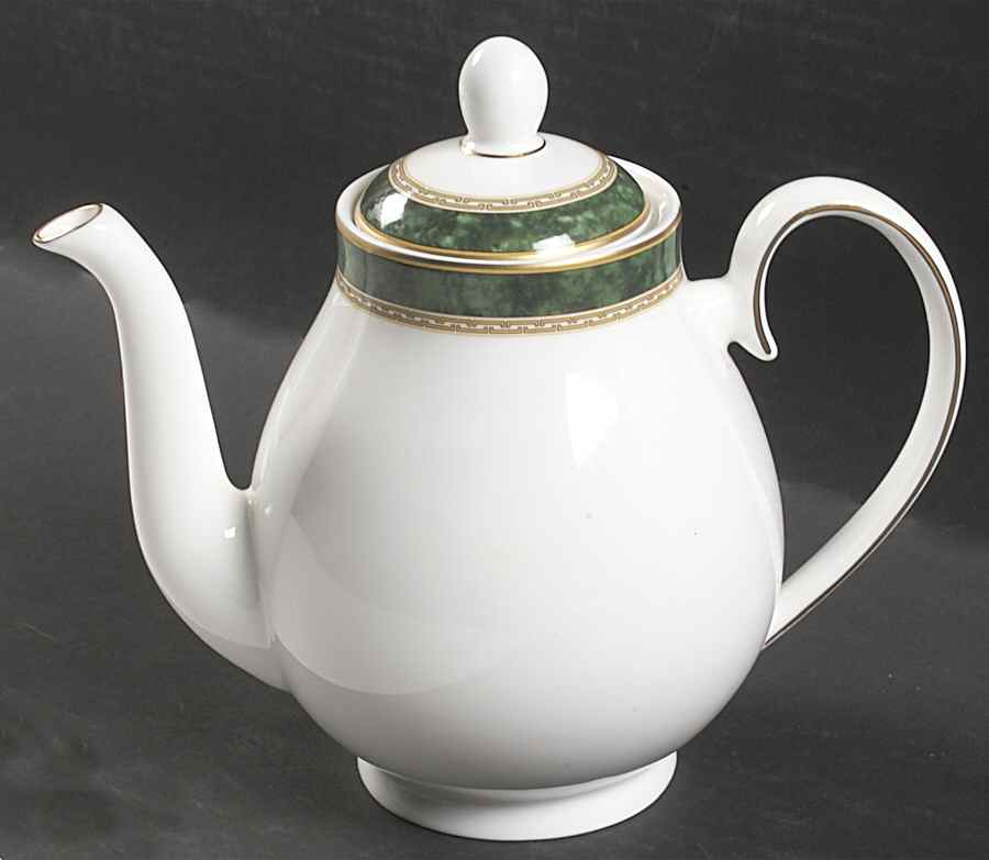 Green Marble Teapot & Lid by Royal Doulton-1