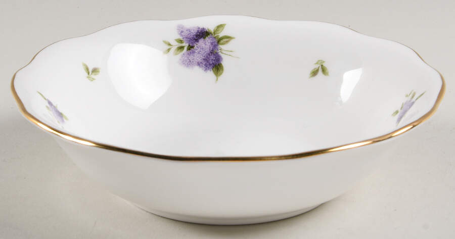 Lilac Lane (Gold Trim) Fruit/Dessert (Sauce) Bowl by Royal Albert-1