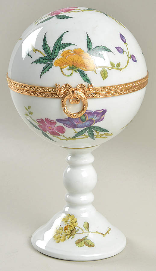 Mioraflor (Menton) Stemmed Ball Box & Hinged Lid by Raynaud-1
