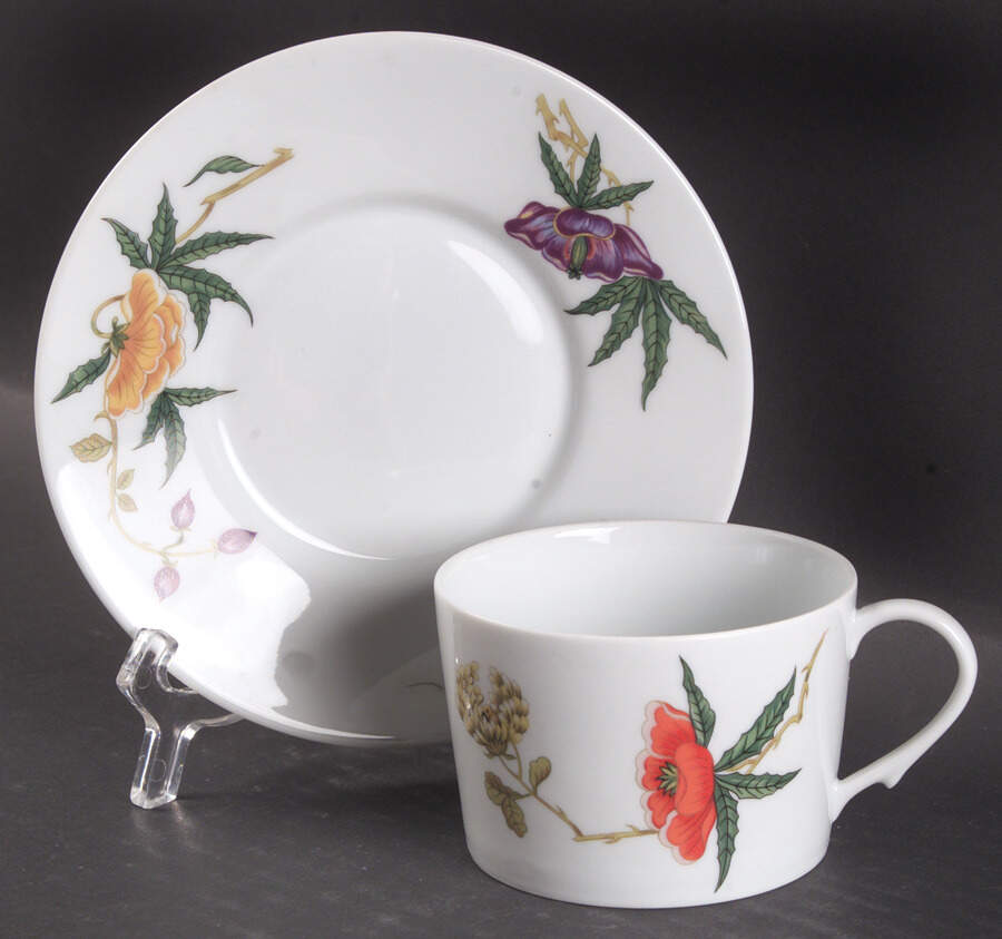 Mioraflor (Menton) Flat Cup & Saucer Set by Raynaud-1