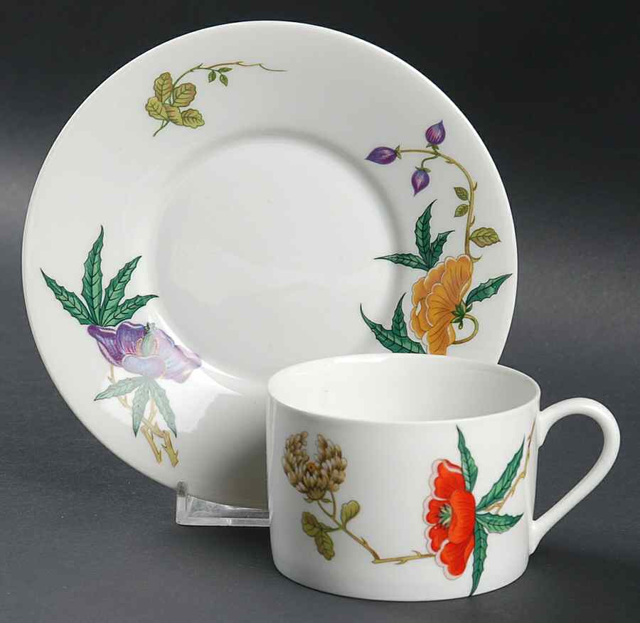 Mioraflor (Menton) Flat Cup & Saucer Set by Raynaud-1