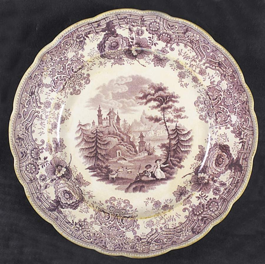 Tyrolean Mulberry Dinner Plate by Ridgway (Ridgways)-1