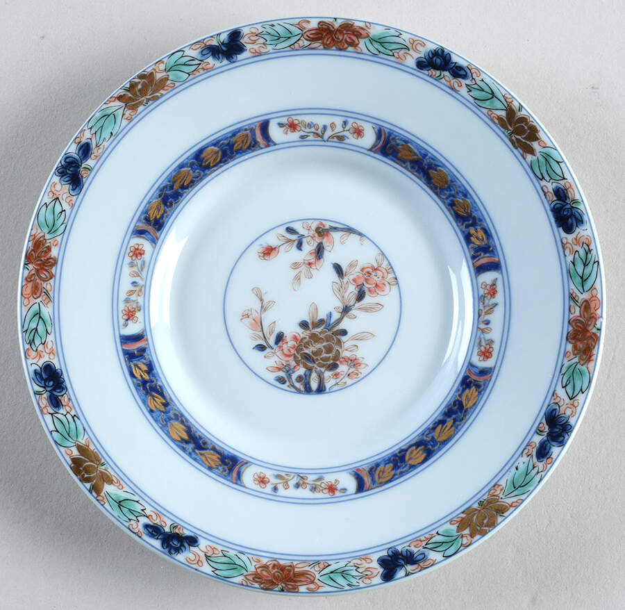 Koutani (Celadon Backgorund) Saucer for Flat Cup by Raynaud-1