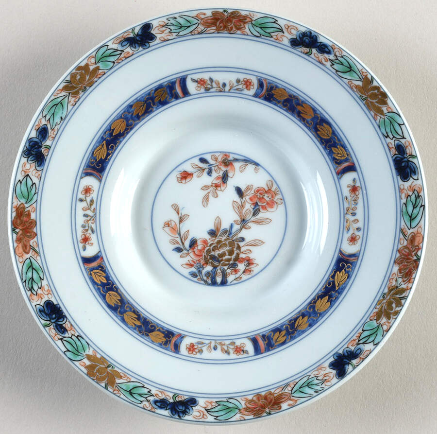 Koutani (Celadon Backgorund) Saucer for Demitasse Cup by Raynaud-1