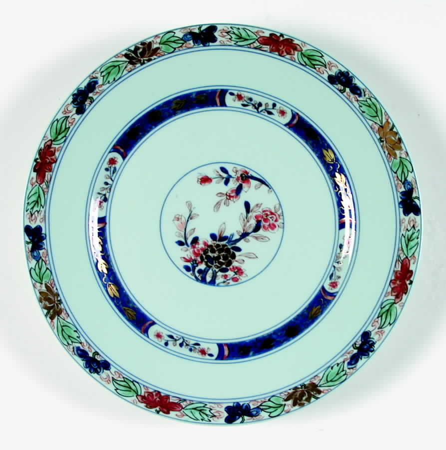 Koutani (Celadon Backgorund) Salad Plate by Raynaud-1