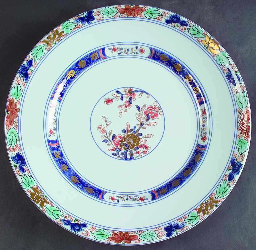 Koutani (Celadon Backgorund) Dinner Plate by Raynaud-1