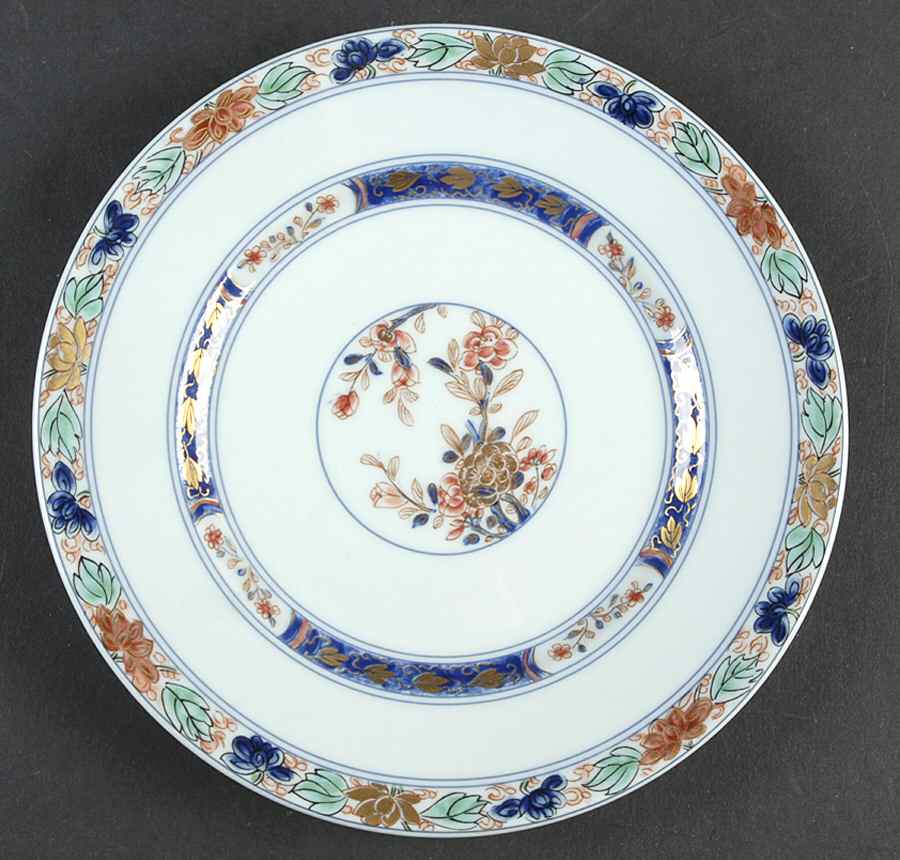 Koutani (Celadon Backgorund) Bread & Butter Plate by Raynaud-1