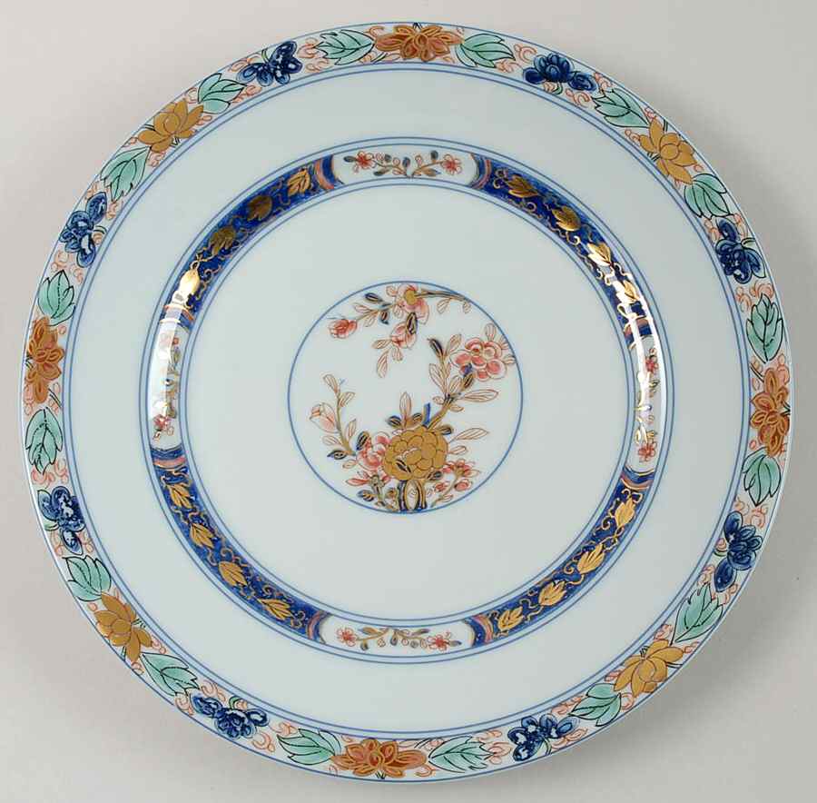 Koutani (Celadon Backgorund) Dessert Luncheon Plate by Raynaud-1