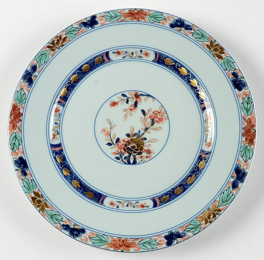 Koutani (Celadon Backgorund) Dinner Plate by Raynaud-1