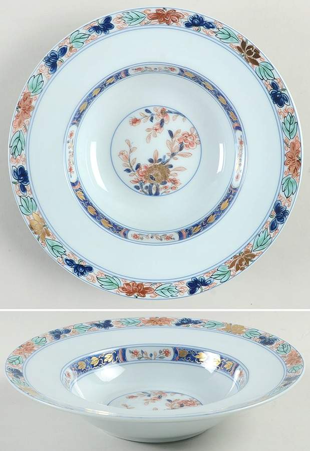 Koutani (Celadon Backgorund) Rim Soup Bowl by Raynaud-1