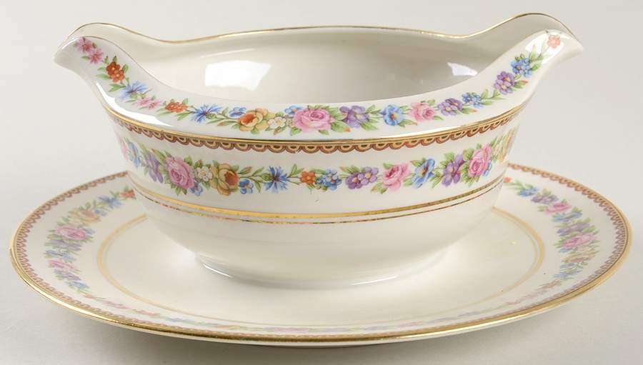 RYD33 Gravy Boat with Attached Underplate by Raynaud-1