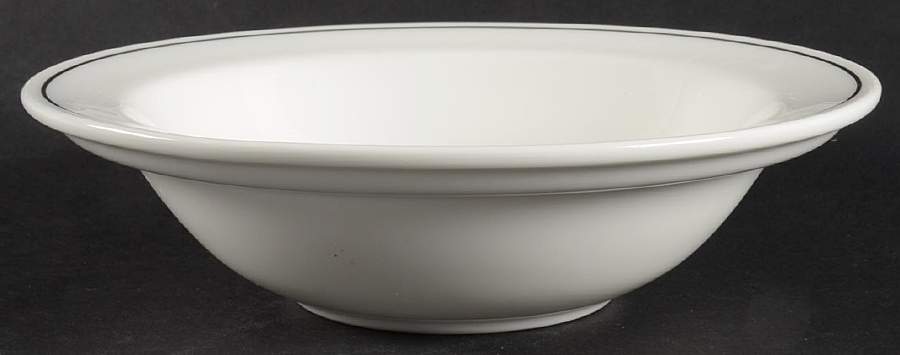 Troy Black Rim Cereal Bowl by Royal Doulton-1