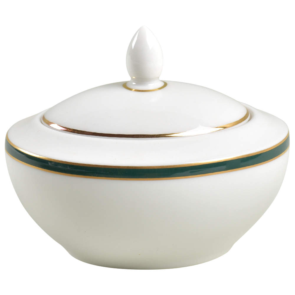 Oxford Green (Indonesia) Sugar Bowl & Lid by Royal Doulton-1