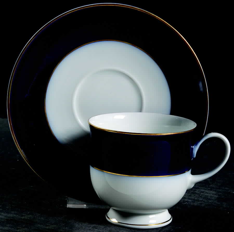 Regency Cobalt Footed Cup & Saucer Set by Rosenthal - Continental-1
