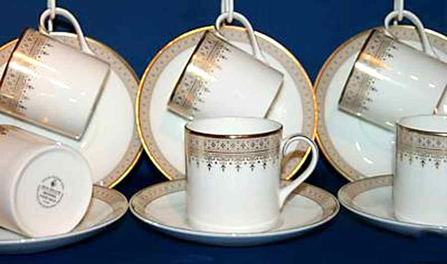 Piper Flat Demitasse Cup & Saucer Set by Royal Doulton-1