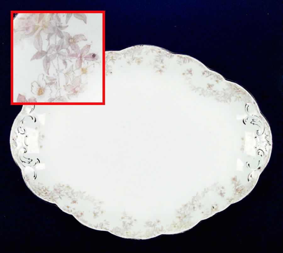Rosslyn (Brown Floral) 12" Oval Serving Platter by Royal Doulton-1