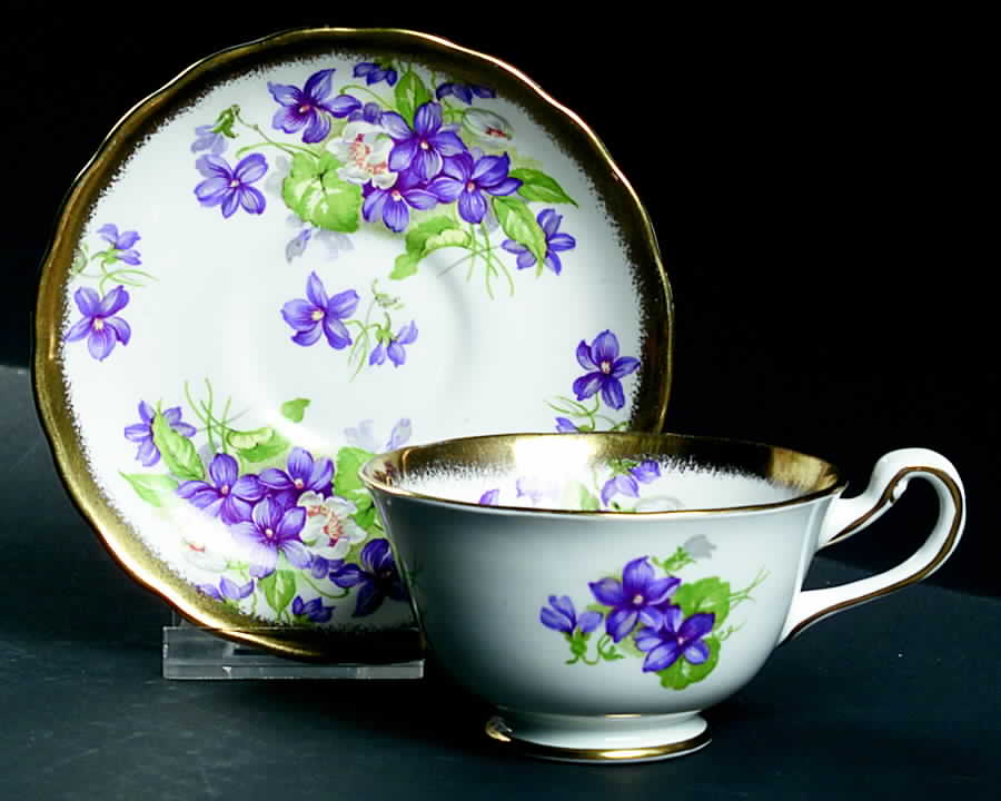 393a Footed Cup & Saucer Set by Royal Chelsea-1