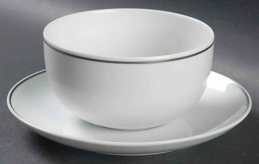 Moon Platinum Gravy Boat & Underplate by Rosenthal - Continental-1