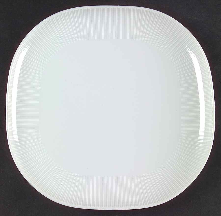 Moon White On White 9" Square Serving Platter by Rosenthal - Continental-1