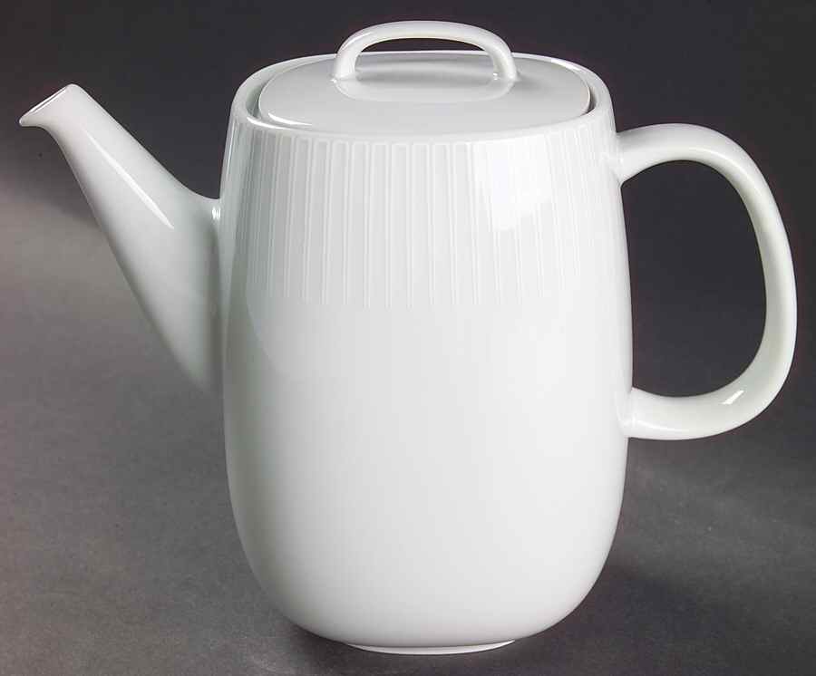 Moon White On White Coffee Pot & Lid by Rosenthal - Continental-1