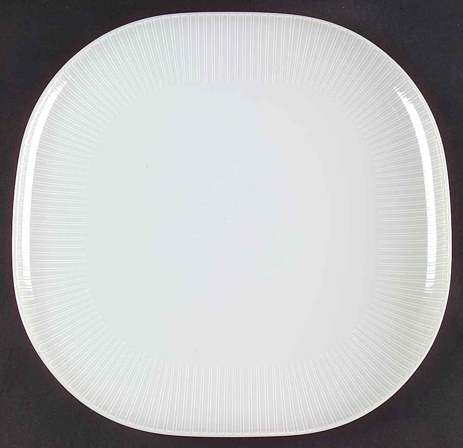 Moon White On White 12" Square Serving Platter by Rosenthal - Continental-1
