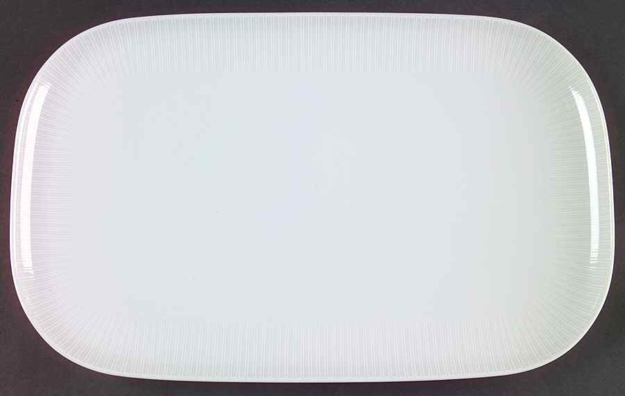 Moon White On White 15" Rectangular Serving Platter by Rosenthal - Continental-1