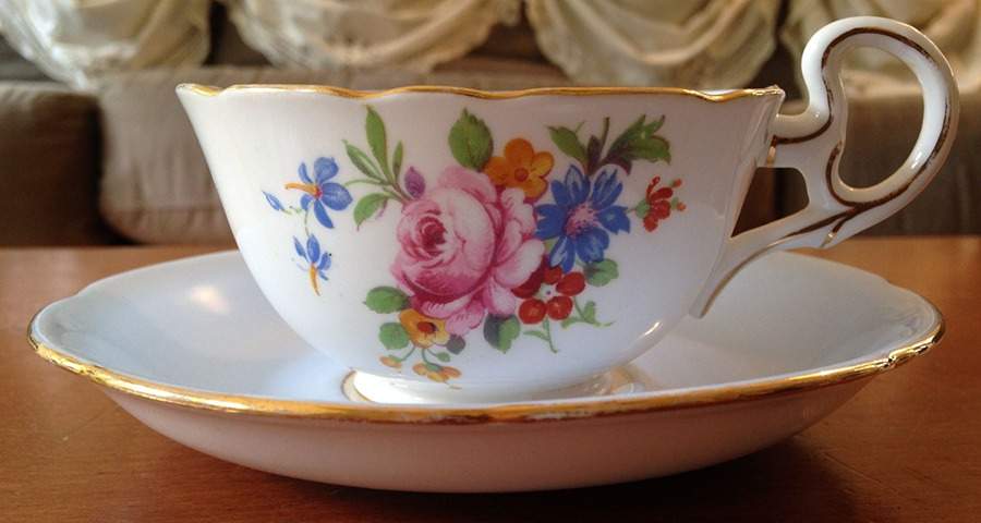 6381 Light Blue Footed Cup & Saucer Set by Royal Grafton-1