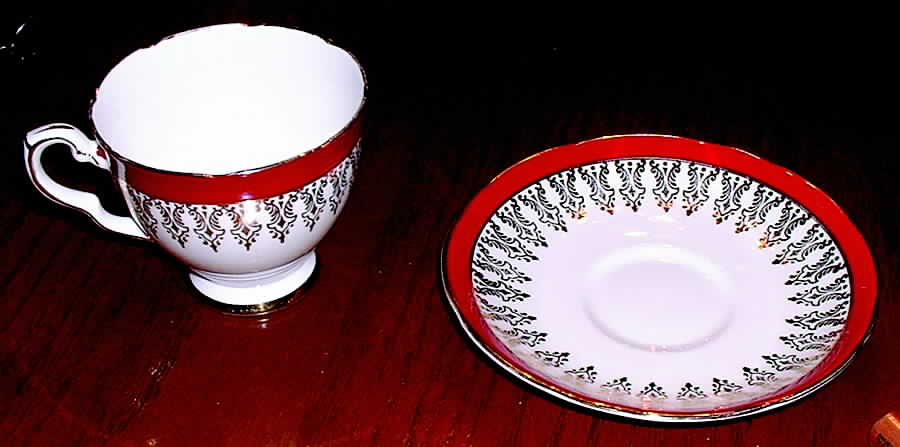 RST73 Footed Cup & Saucer Set by Royal Stafford-1