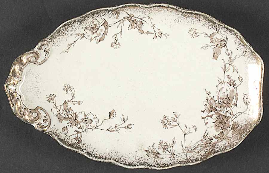 Rutland Brown (Gold Brushed) Pickle Dish by Royal Doulton-1