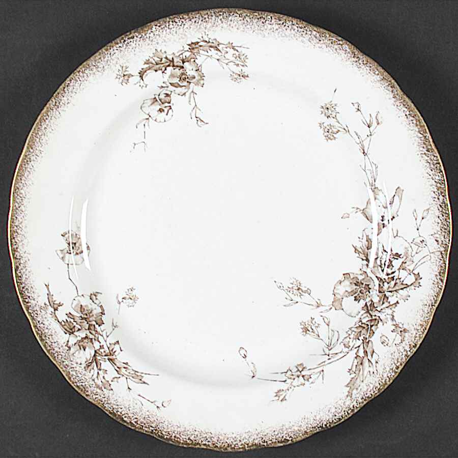 Rutland Brown (Gold Brushed) Luncheon Plate by Royal Doulton-1