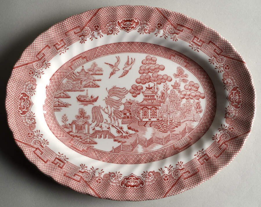 Willow Rosa 12" Oval Serving Platter by Royal Wessex-1