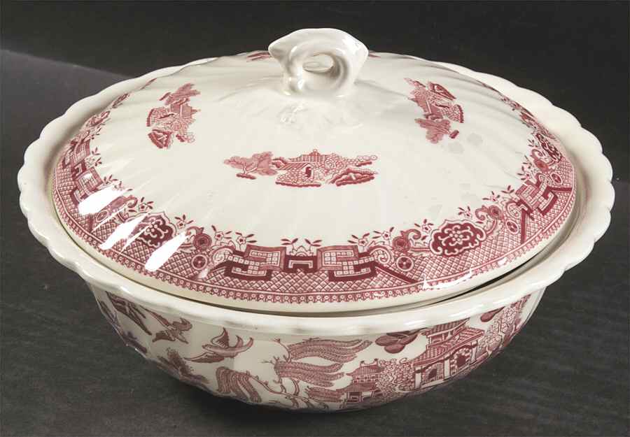 Willow Rosa Round Covered Vegetable by Royal Wessex-1
