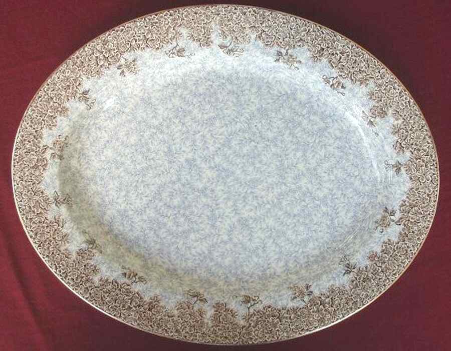 W2297 (Brown) 18" Oval Serving Platter by Royal Worcester-1