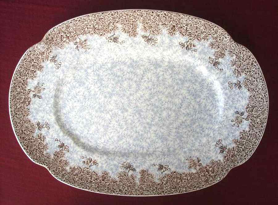 W2297 (Brown) 16" Oval Serving Platter by Royal Worcester-1