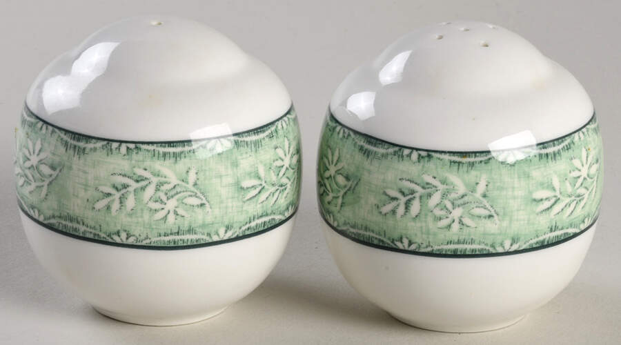 Linen Leaf Salt & Pepper Set by Royal Doulton-1