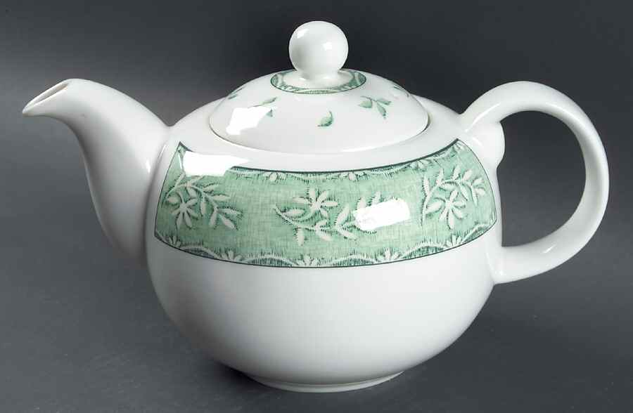 Linen Leaf Teapot & Lid by Royal Doulton-1