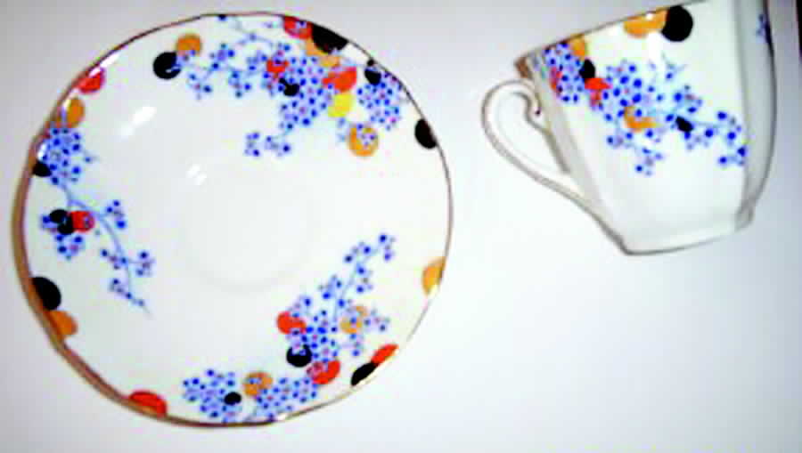 Carnival Flat Cup & Saucer Set by Royal Doulton-1