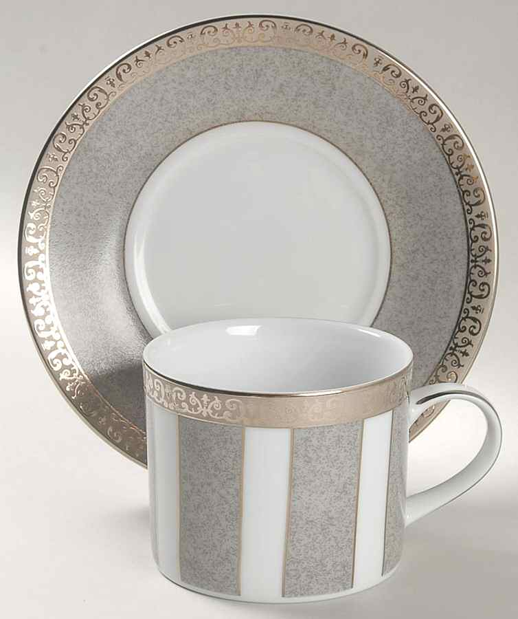 Platinum Buffet Flat Cup & Saucer Set by Royal Gallery-1