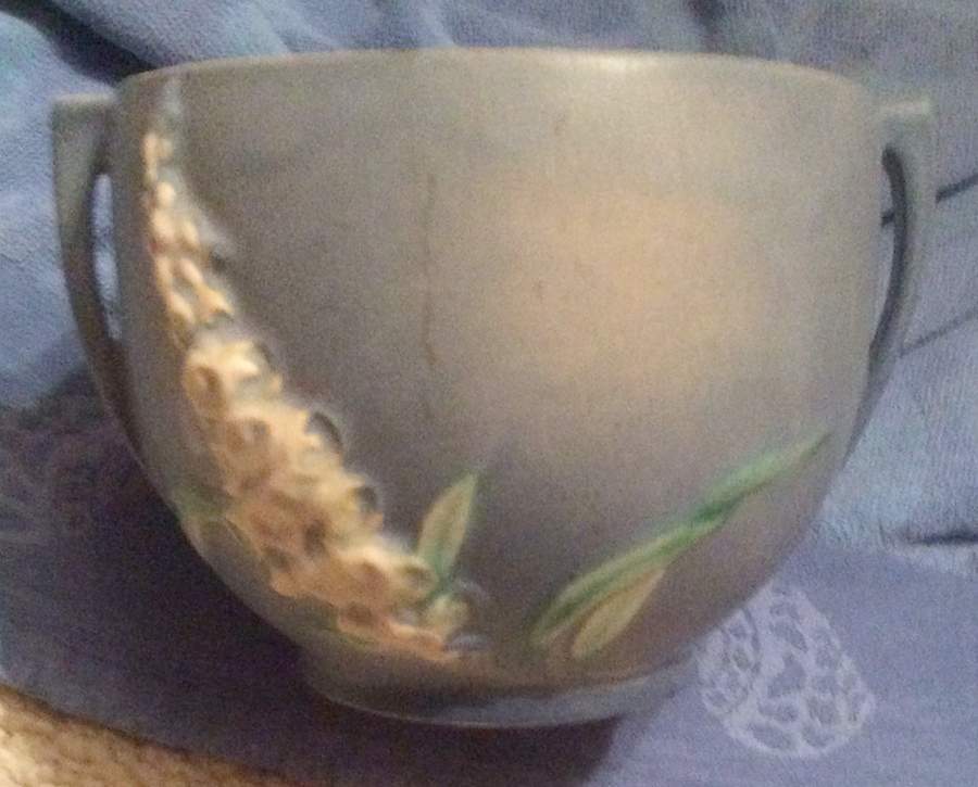 Foxglove Blue 4" Jardiniere by Roseville-1