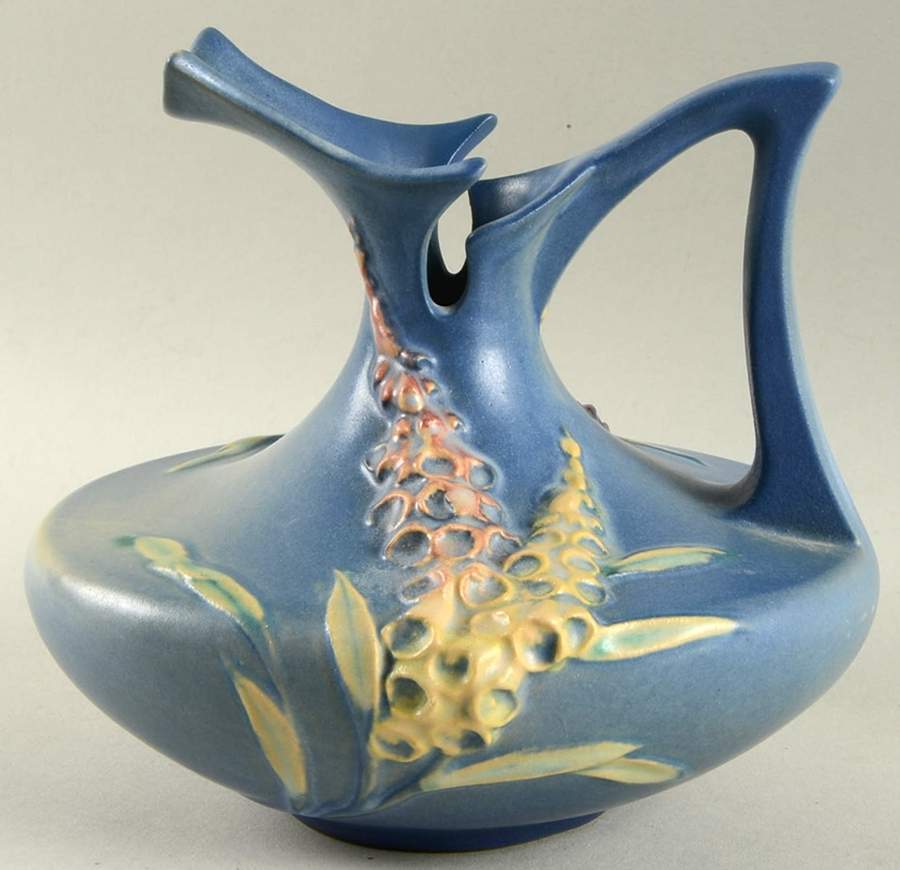 Foxglove Blue 6" Ewer by Roseville-1