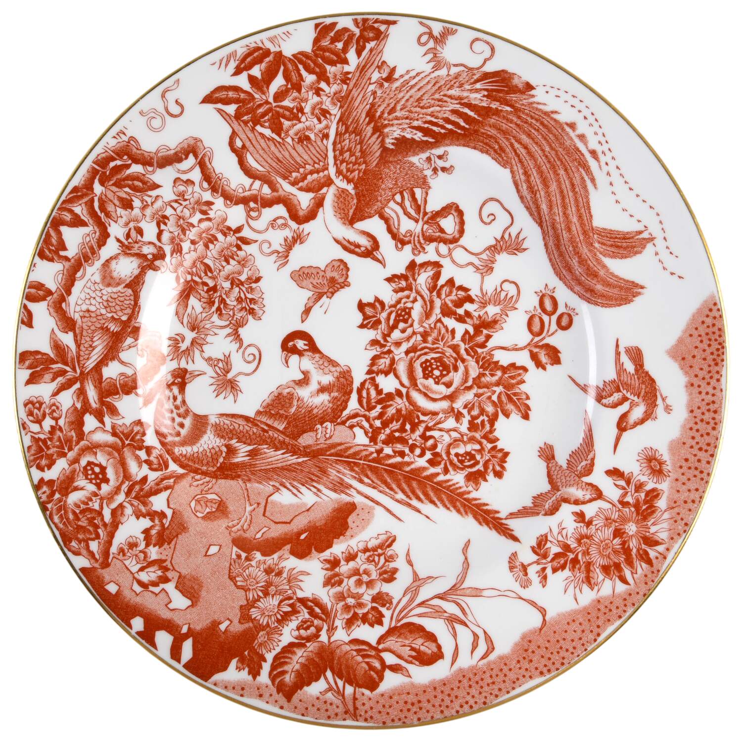 Aves Red (Newer, Re Introduced 2002) Dinner Plate by Royal Crown Derby-1