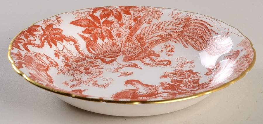 Aves Red (Newer, Re Introduced 2002) Coupe Cereal Bowl by Royal Crown Derby-1