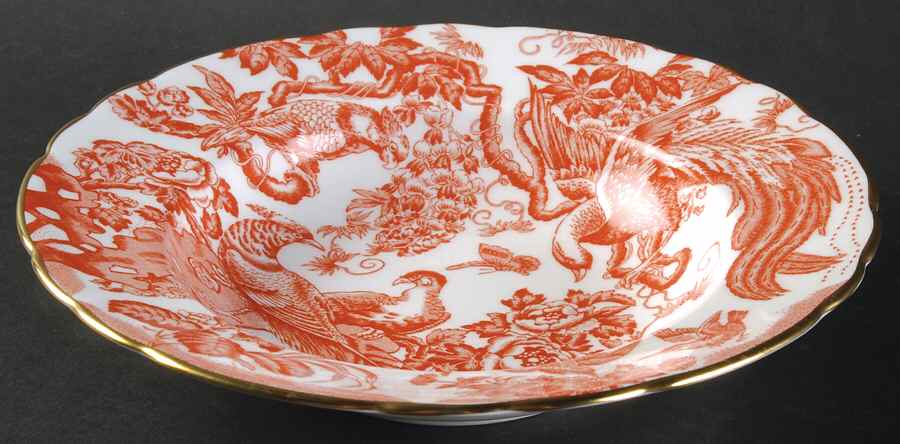 Aves Red (Newer, Re Introduced 2002) Rim Soup Bowl by Royal Crown Derby-1